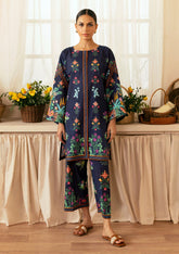 Lawn - Sahar - Selene Premium - 2 Pcs - STP25#03 - MIDNIGHT GARDEN