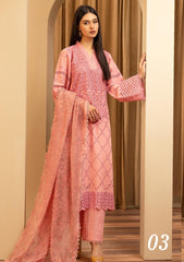 Lawn - Humdum - Elegant - Chikankari Unstitch - HEC25#03