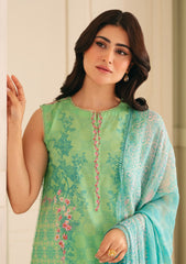 Lawn - Sahar - Selene Premium - 3 Pcs - SSP#11 - SEAFOAM GARDEN