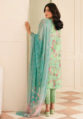 Lawn - Sahar - Selene Premium - 3 Pcs - SSP#11 - SEAFOAM GARDEN