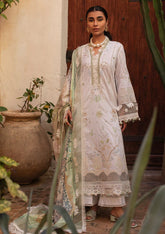 Lawn - Ansab Jahangir - Zoha - Luxury 25 - AJ-LL-25-07 - Baby’s Breath