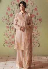 Lawn - Cross Stitch - Unstitched Premium 25 - CORAL CARNATION