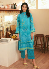 Lawn - Sahar - Selene Premium - 3 Pcs - SSP#15 - OCEANIC PETALS