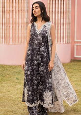 Lawn - Cross Stitch - Unstitched Premium 25 - SOMBER ESCAPE