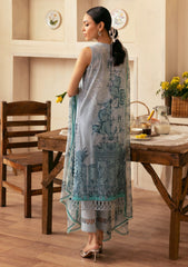 Lawn - Sahar - Selene Premium - 3 Pcs - SSP#12 - SILVER MIST