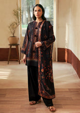 Lawn - Sahar - Selene Premium - 3 Pcs - SSP#06 - ROYAL NOIR