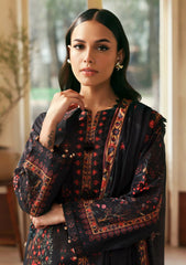 Lawn - Sahar - Selene Premium - 3 Pcs - SSP#06 - ROYAL NOIR