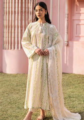 Lawn - Cross Stitch - Unstitched Premium 25 - GREEN TRELLIS