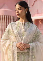 Lawn - Cross Stitch - Unstitched Premium 25 - GREEN TRELLIS