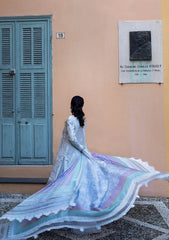 Lawn - Ansab Jahangir - Zoha - Luxury 25 - AJ-LL-25-11 - Petal Blue