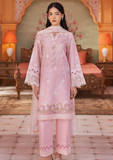 Lawn - Cross Stitch - Unstitched Premium 25 - FLORAL TIE