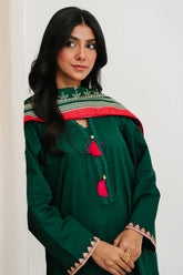 Zellbury Embroidered Kurta Dupatta Trouser
