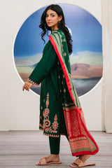 Zellbury Embroidered Kurta Dupatta Trouser