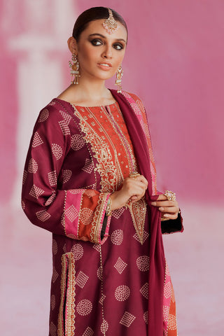 3-PC Unstitched Embroidered Silk Collection CTW4-02