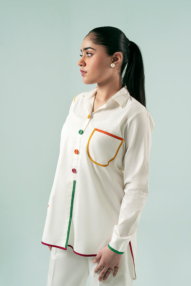 Pret Collection - Fozia Khalid - Basics Vol 3 - Striped Button-Down Top