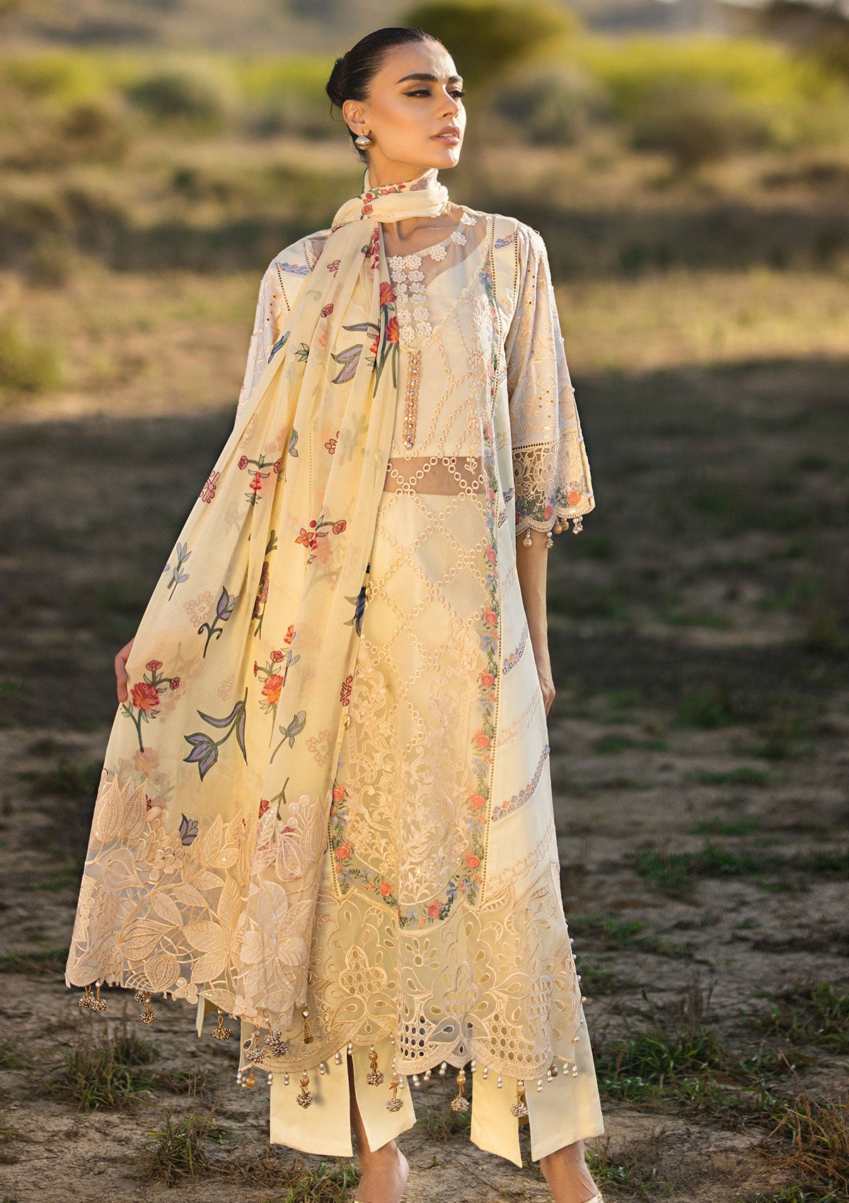 Lawn Collection - Al Zohaib - Mahiymaan - Eid Edit - ALM24#12 - Lemon Delight