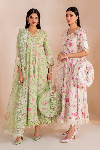 EMBROIDERED PRINTED LAWN UF-711