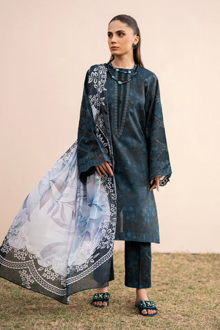 EMBROIDERED PRINTED LAWN UF-608