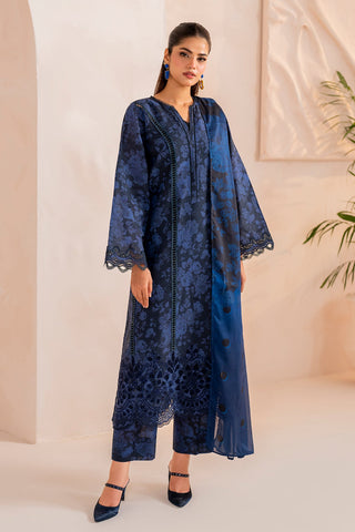 EMBROIDERED PRINTED LAWN UF-714