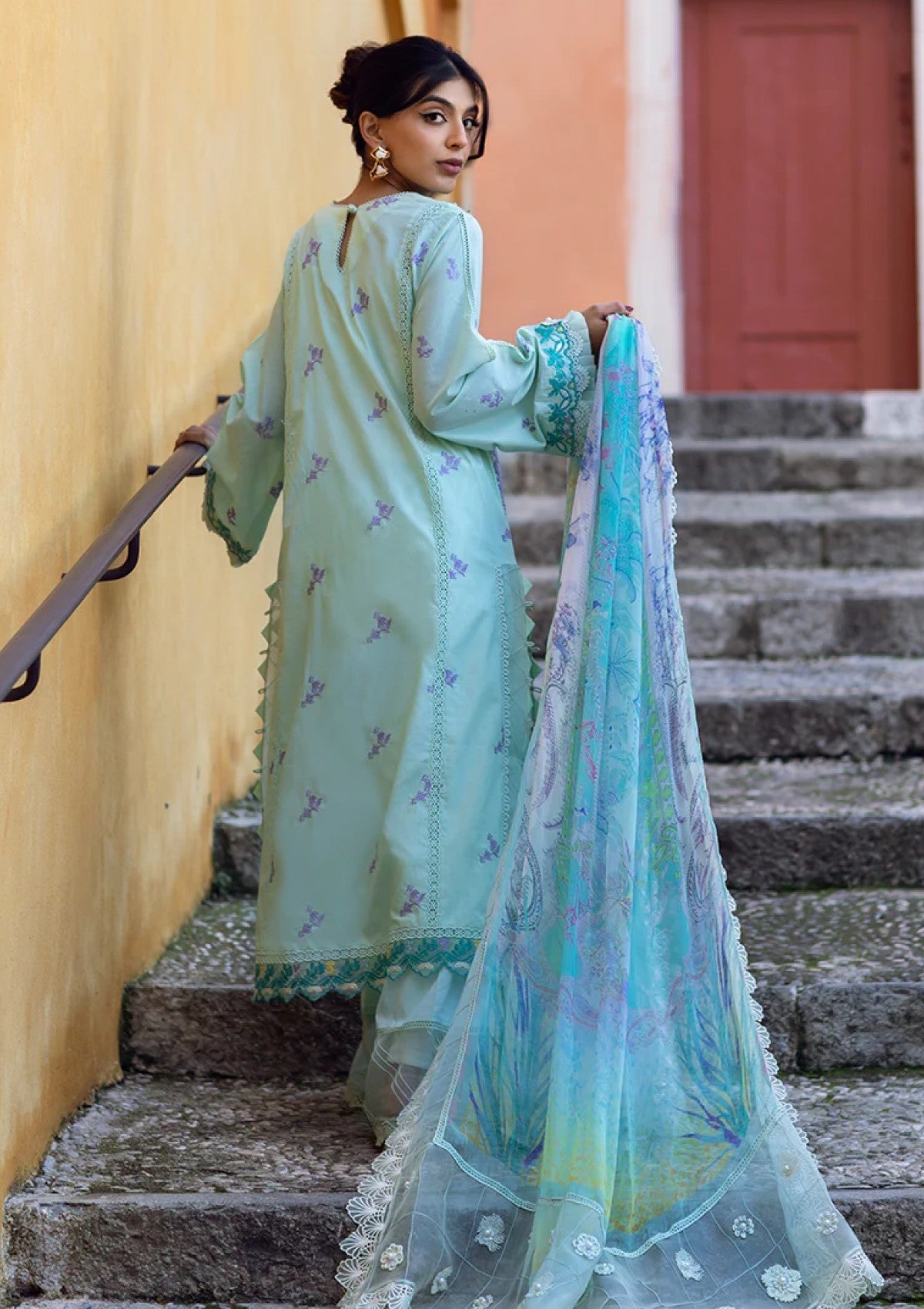 Lawn - Ansab Jahangir - Zoha - Luxury 25 - AJ-LL-25-02 - Misty Jade