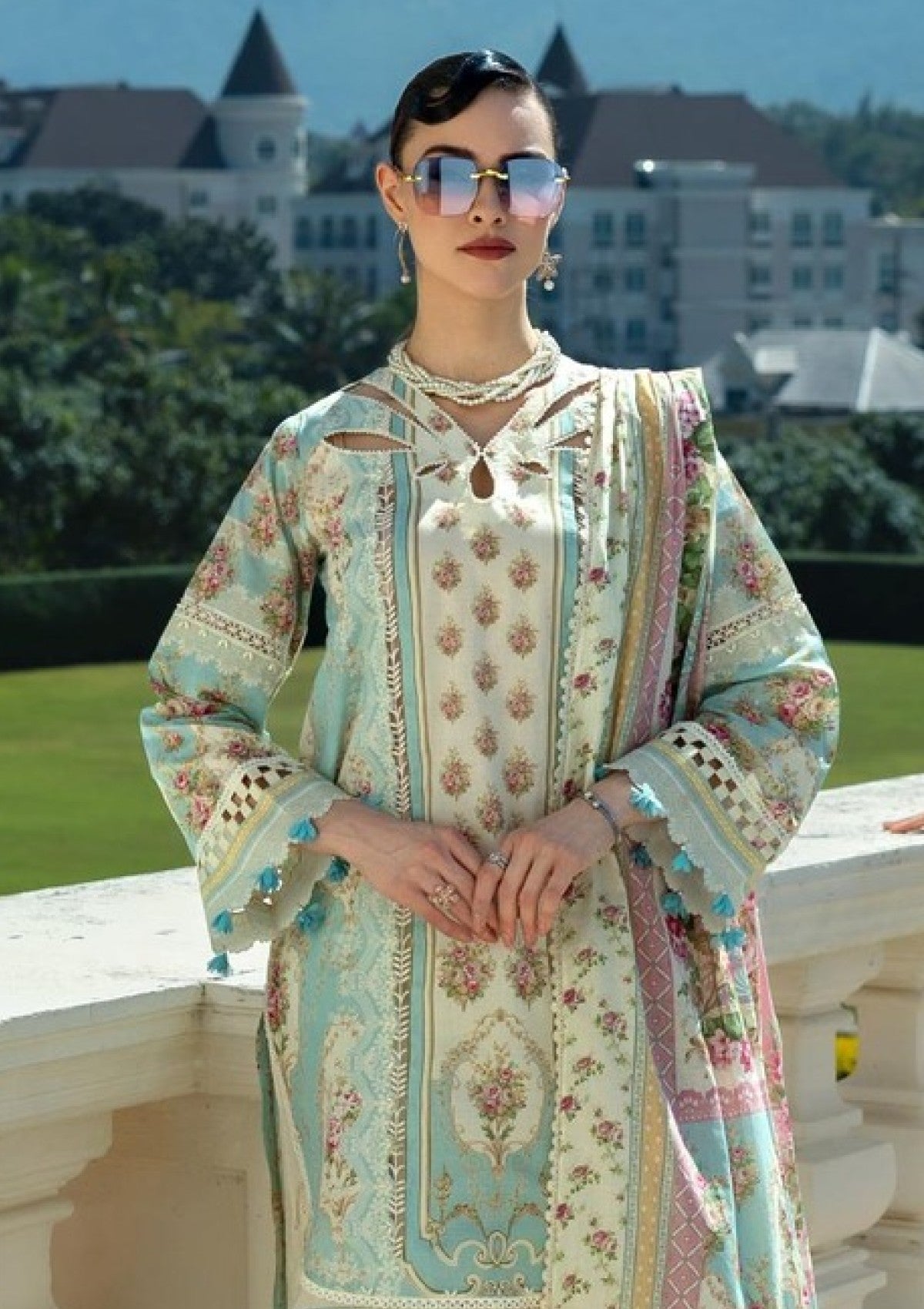 Lawn - Elaf Premium - Prints 25 - EPE-03B - DAHLIA DREAM