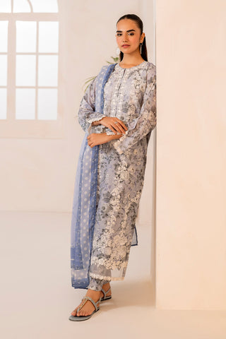 EMBROIDERED PRINTED LAWN UF-715