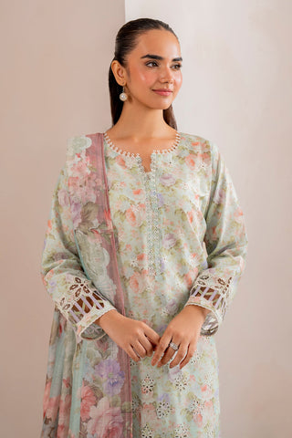 EMBROIDERED PRINTED LAWN UF-717