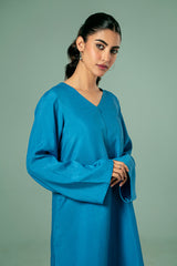 Pret Collection - Fozia Khalid - Basics Vol 3 - Cyan Blue Co-ord Set