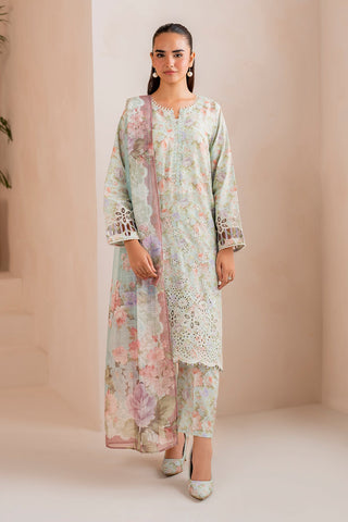 EMBROIDERED PRINTED LAWN UF-717