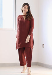 Pret Collection - Zauk - Two Piece - ZP24#15 - Maroon