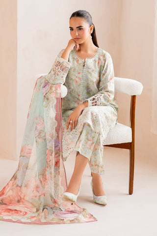 EMBROIDERED PRINTED LAWN UF-717