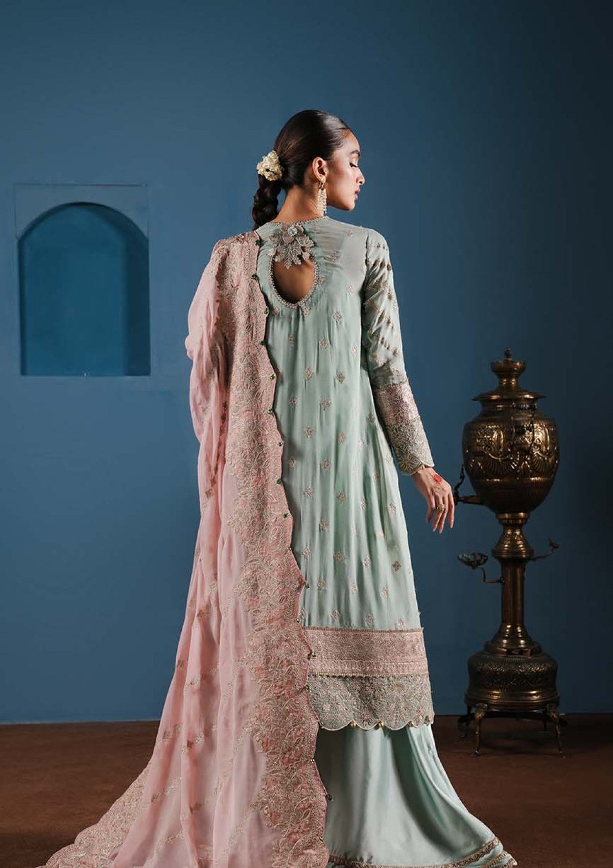 Formal Collection - Zarqash - Lakhnawi - Festive Chiffon - ZQ24#2B - MEHAR