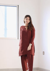 Pret Collection - Zauk - Two Piece - ZP24#15 - Maroon