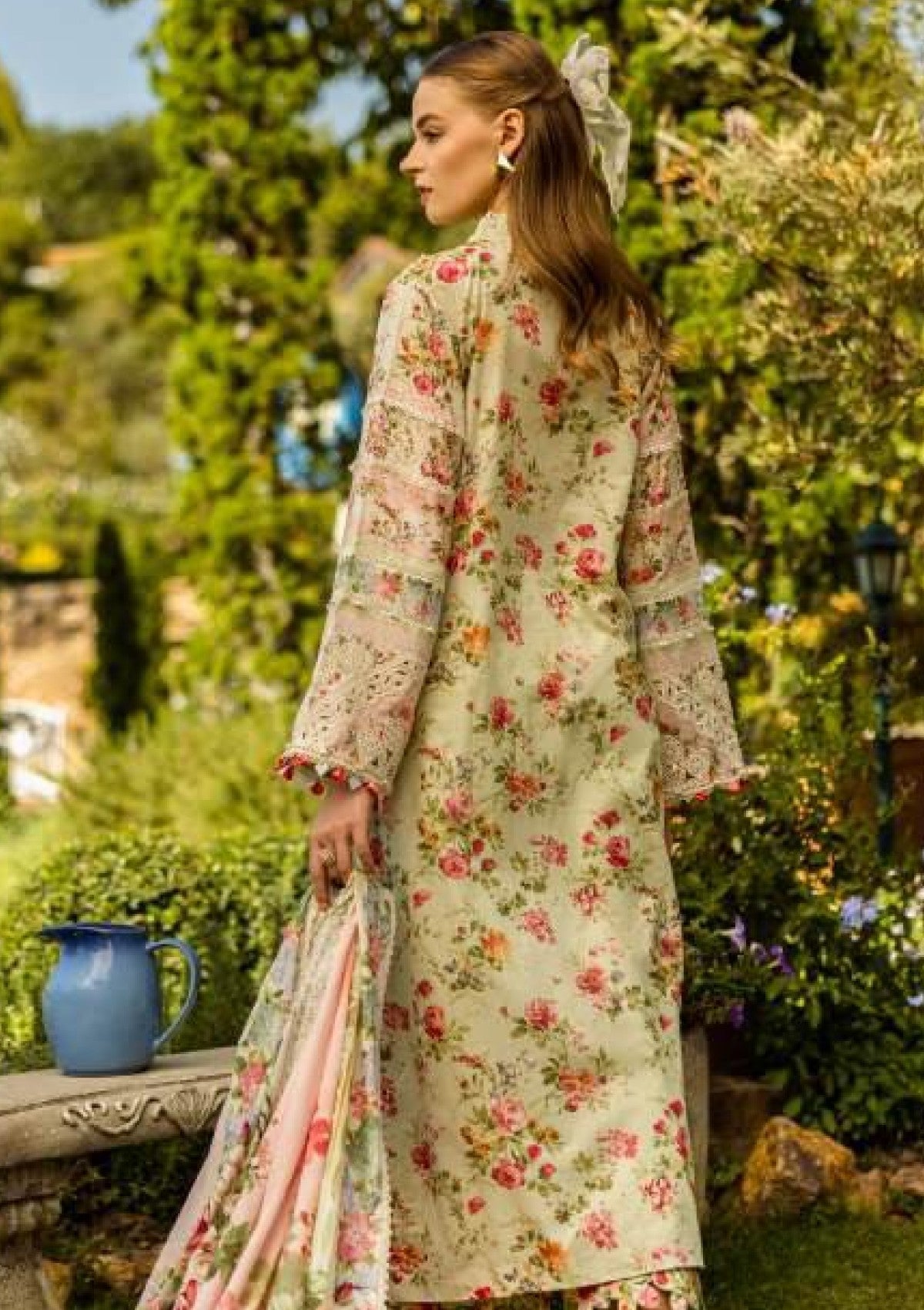Lawn - Elaf Premium - Print Chikankari 25 - ELK-04A DEAR PARADISE