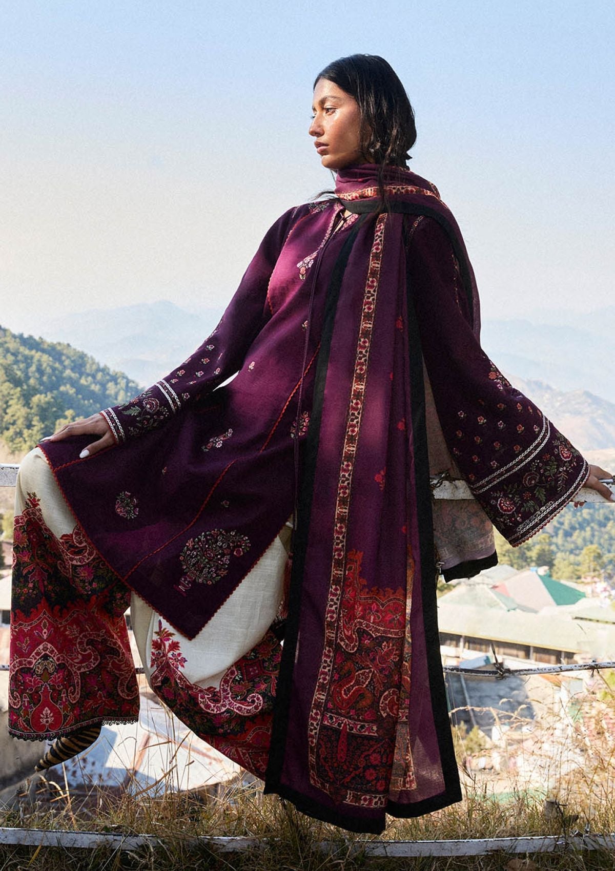Winter Collection - Jugnu by Hussain Rehar - Autumn Winter - Amethyst