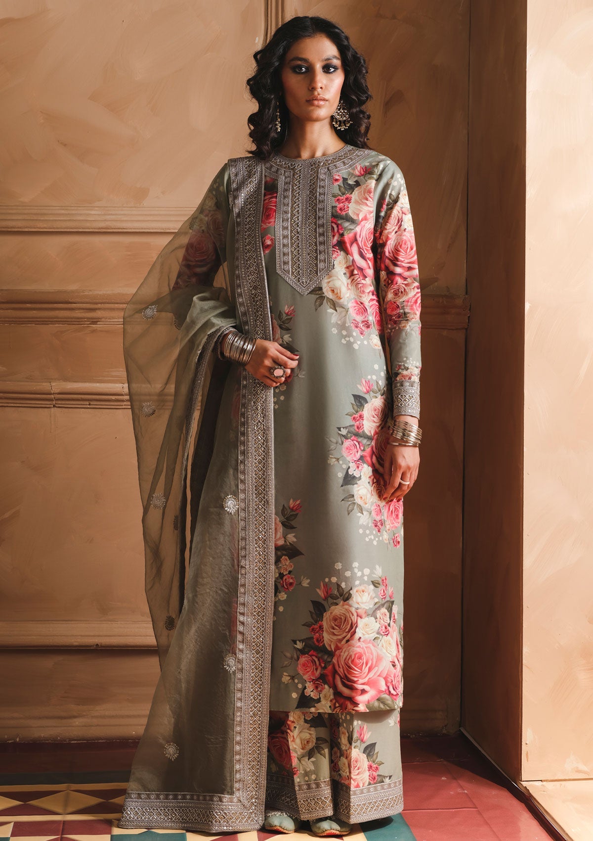 Pret Collection - Humjoli - Luxury Lawn - HMJ#11 - Olive Tree