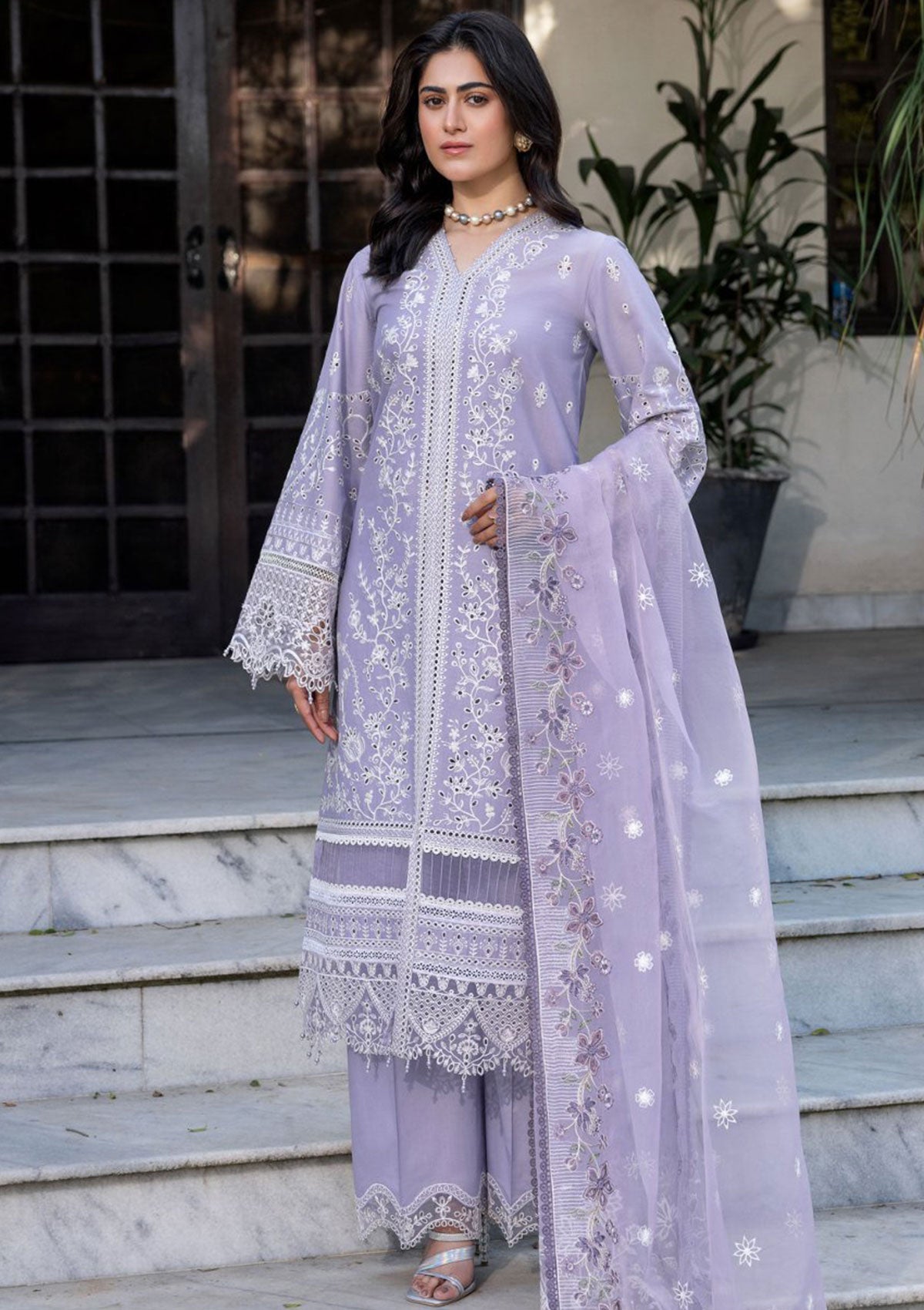 Lawn Collection - Farasha - Bahaar -FBL24#02 - LILAC FLORINE