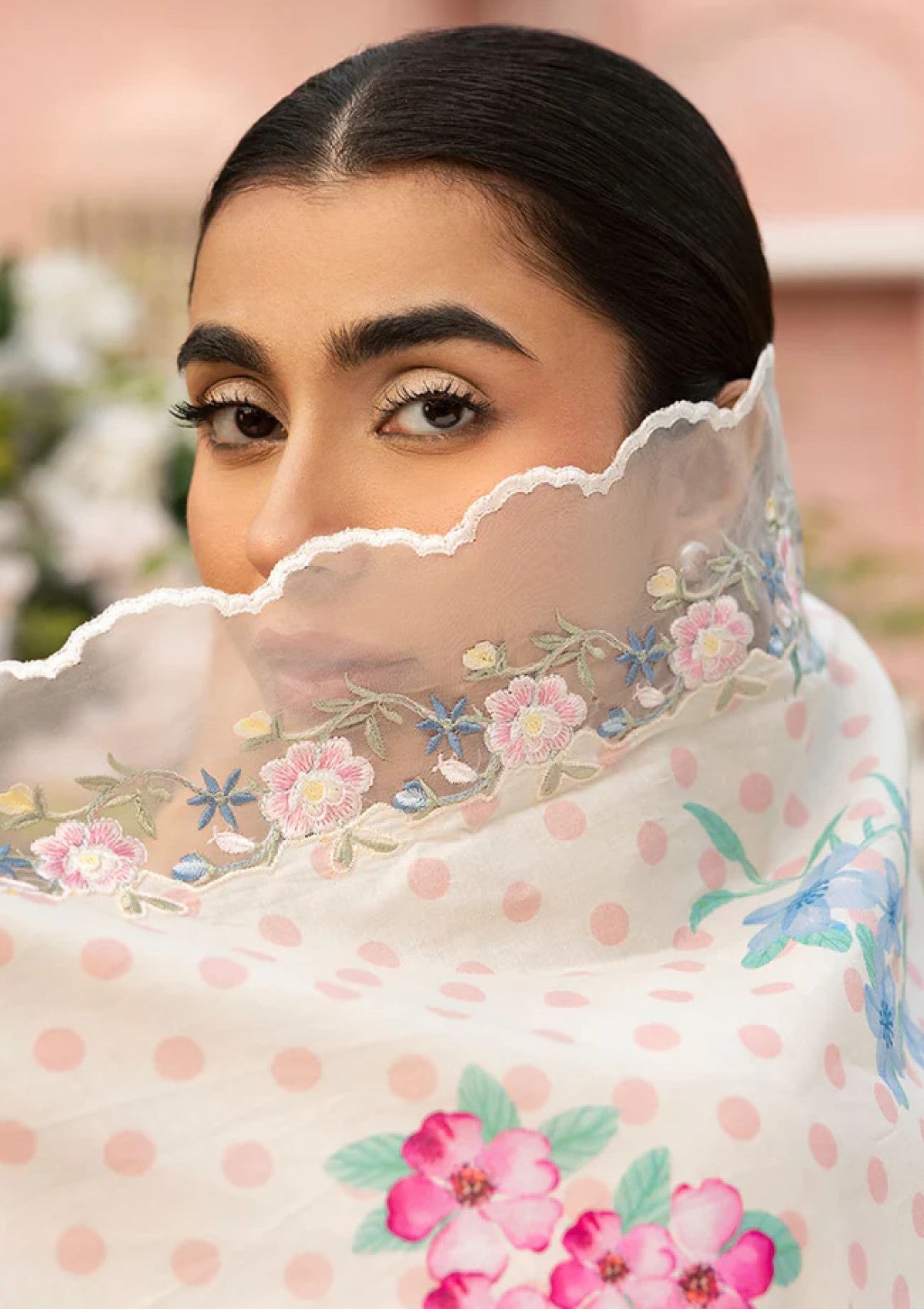 Lawn - Cross Stitch - Unstitched Premium 25 - PASTEL BLOOM