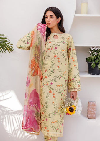 Lawn Collection - Farasha - Printed Essentials - Pastel Gleam