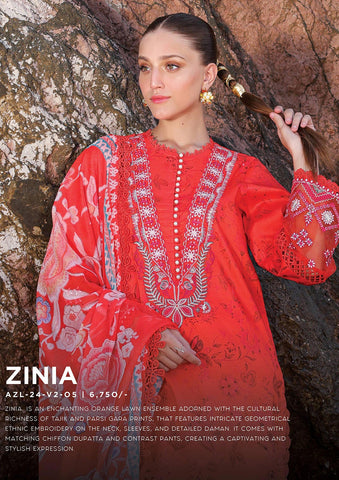 Lawn Collection - Ayzel - Tropicana - AZL#05 - ZINIA