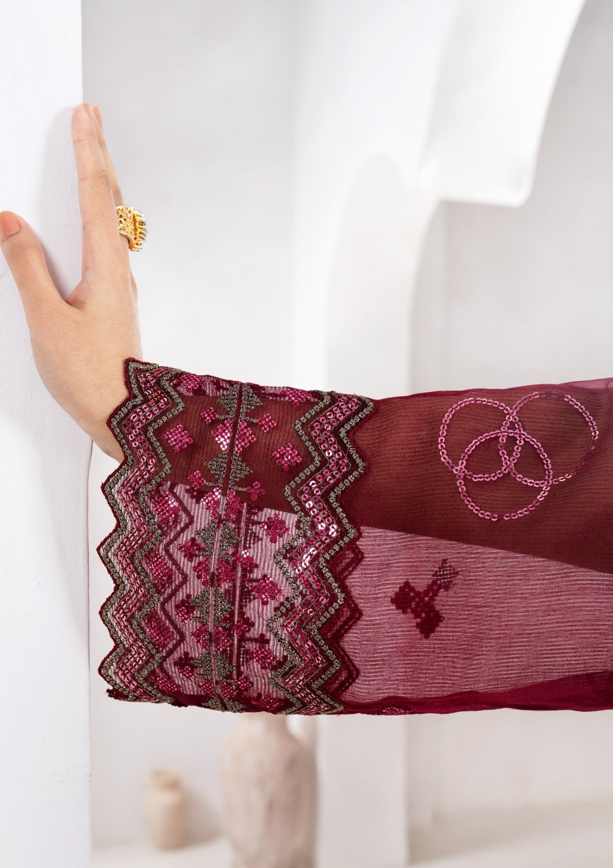 Pret Collection - Fozia Khalid - Rang Mahal Eid Festive - FRM25#02 - Ruby