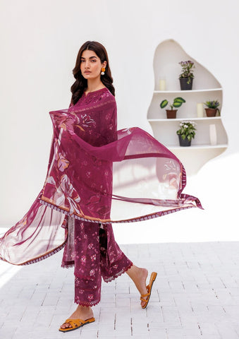 Lawn Collection - Farasha - Printed Essentials - Lush Berry