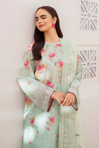 EMBROIDERED PRINTED LAWN UF-628