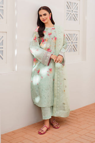 EMBROIDERED PRINTED LAWN UF-628