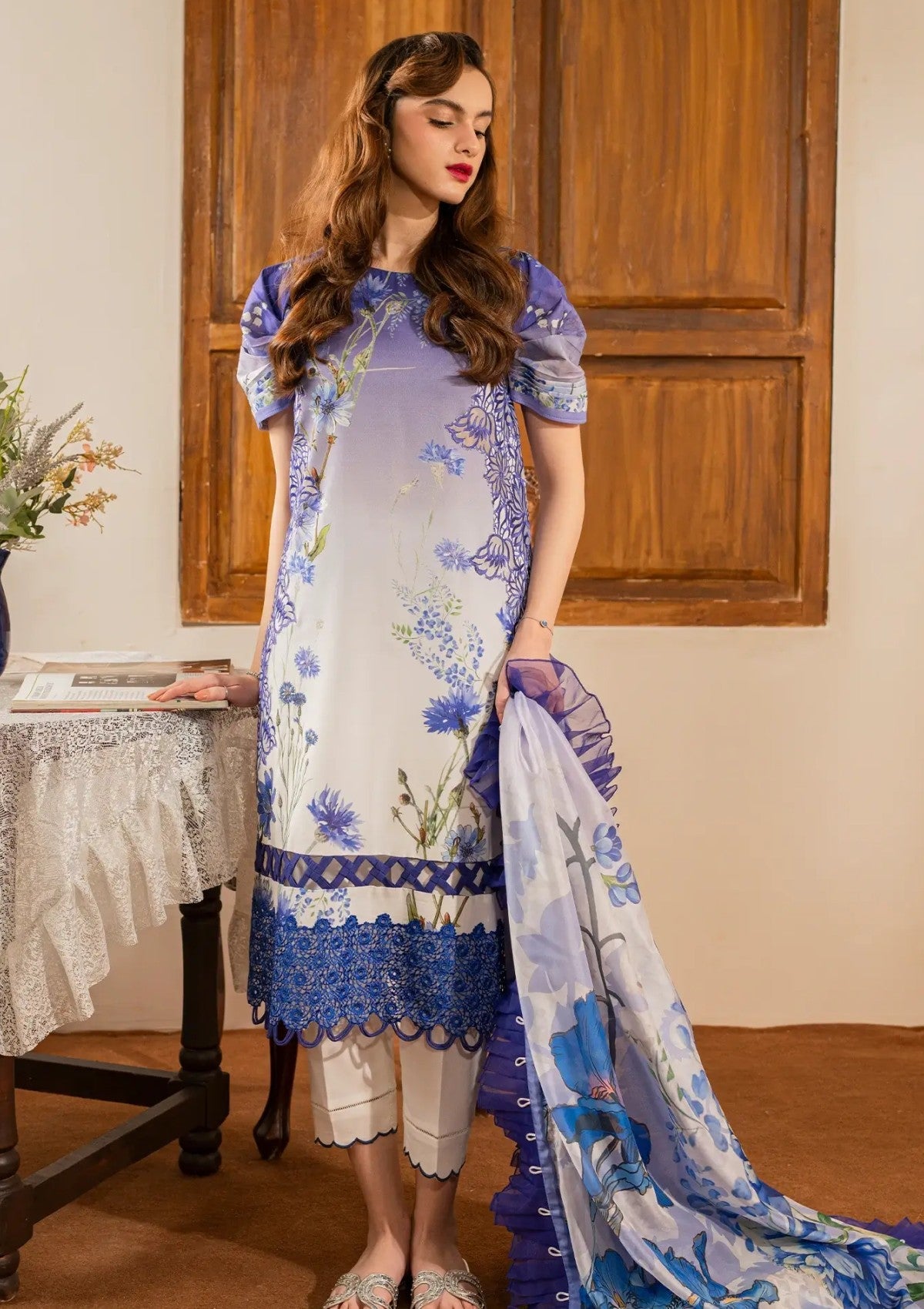 Lawn - Asifa & Nabeel - Meraki Vintage 25 - Jaamun (MVL25-06)