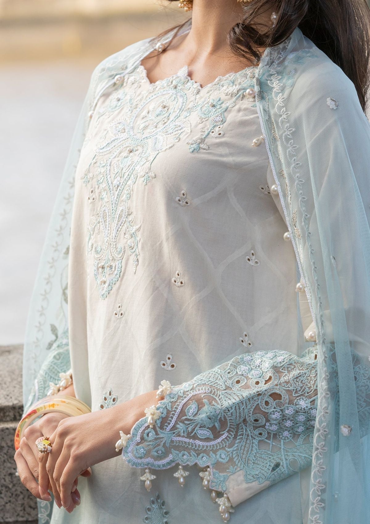 Lawn Collection - Meem - Eid - Luxury 24 - MD# 07 - BLUE