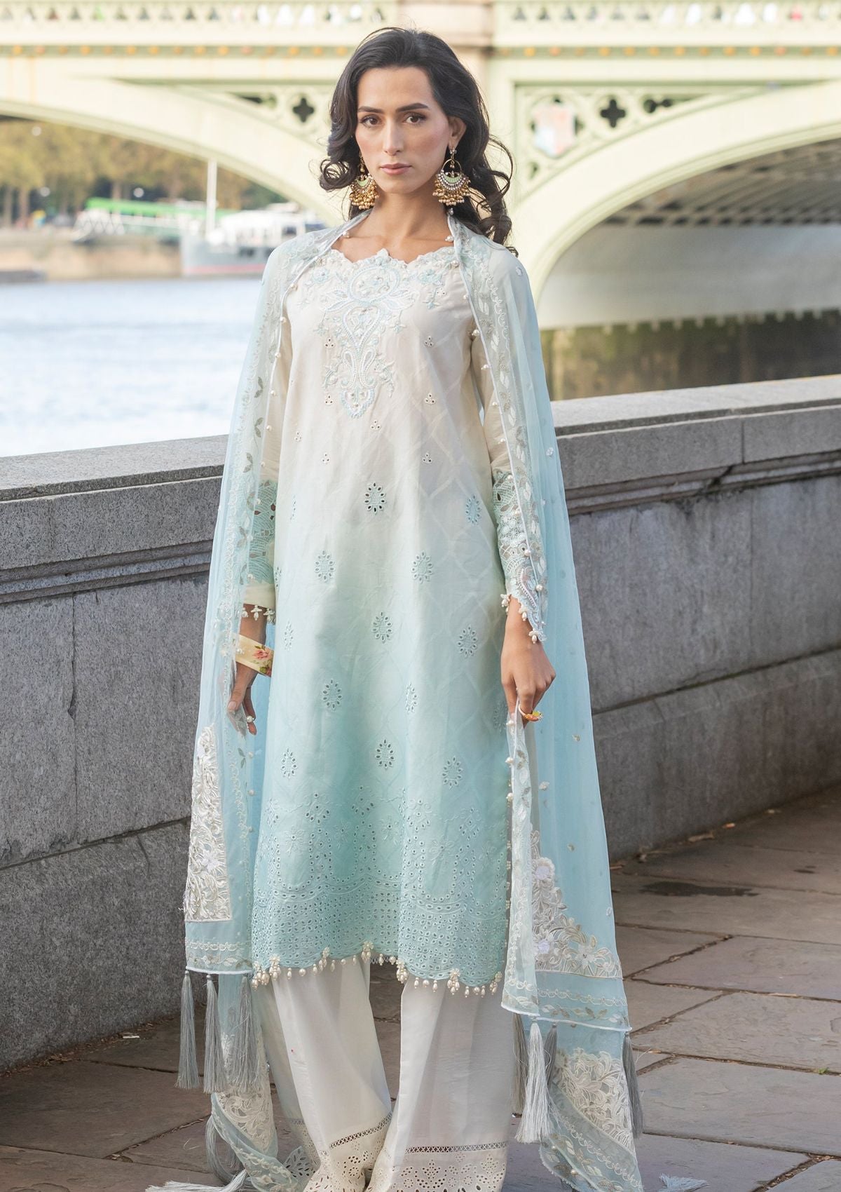 Lawn Collection - Meem - Eid - Luxury 24 - MD# 07 - BLUE