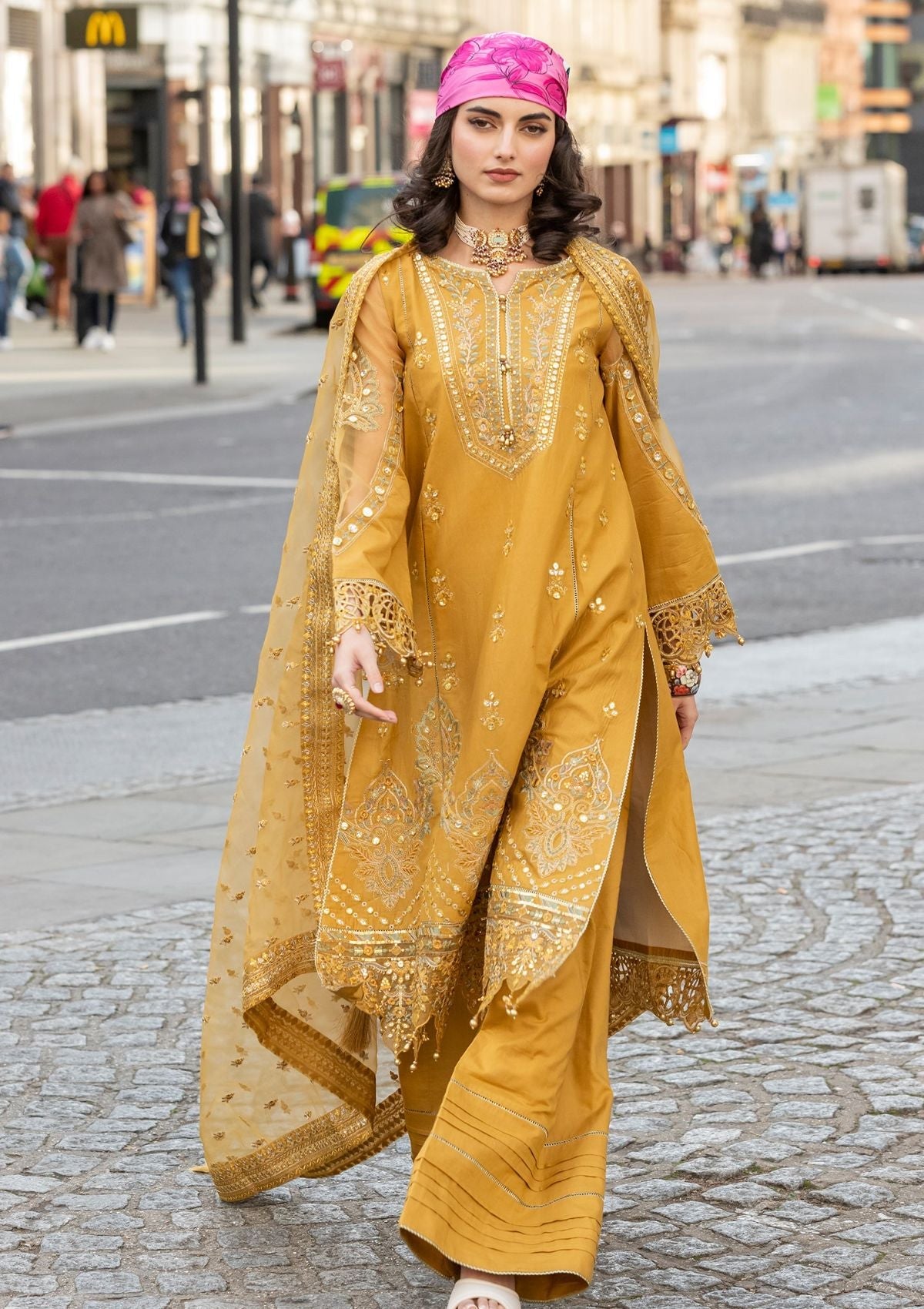 Lawn Collection - Meem - Eid - Luxury 24 - MD#03 - MUSTARD