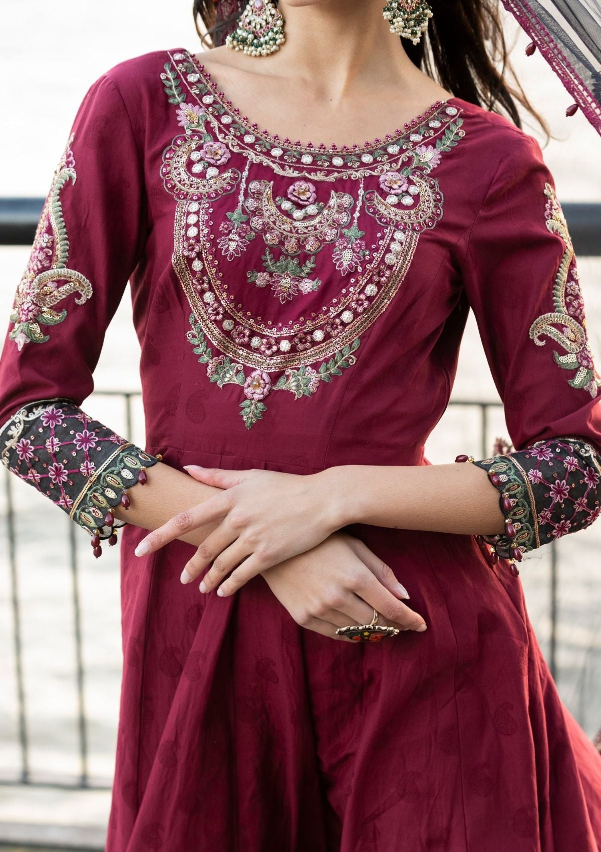 Lawn Collection - Meem - Eid - Luxury 24 - MD#11 - MAROON