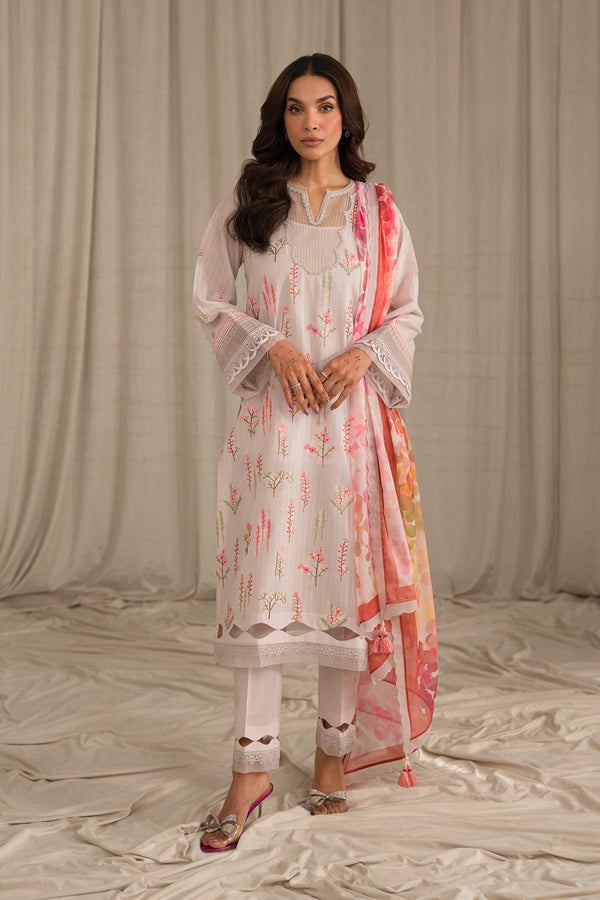 Lawn Collection - Sahar - Mirage - Embroidered - SML24#03 - L Pink